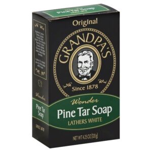 GRANDPAS Pine Tar Soap, Wonder, Original – 4.25 oz