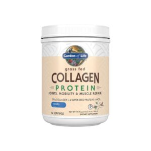 GARDEN OF LIFE Grass Fed Collagen Vanilla Protein – 560 Grams