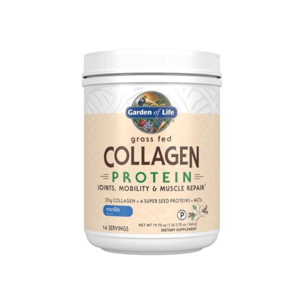 GARDEN OF LIFE Grass Fed Collagen Vanilla Protein – 560 Grams