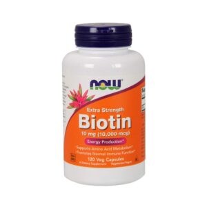 NOW Biotin Extra Strength 10mg (10,000 mcg) 120 Veg Caps
