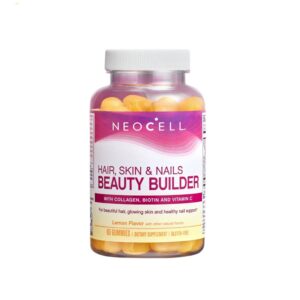 NEOCELL Hair, Skin & Nails Beauty Builder, 60 Gummies, Lemon Flavor with Collagen, Biotin & Vitamin
