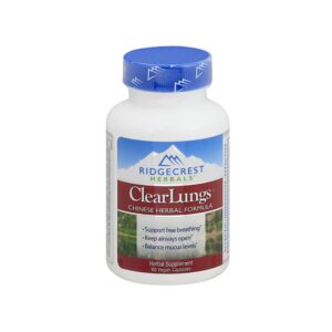 RIDGECREST HERBALS, ClearLungs Chinese Herbal Formula, 60 Caps