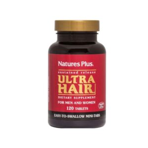 NATURES PLUS Ultra Hair Sustained Release Mini-Tabs 120 Tabs, Gluten-Free